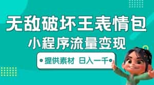 （5523期）无敌破坏王动画表情包流量变现：一条视频赚几千几万（教程+素材）-优优云创