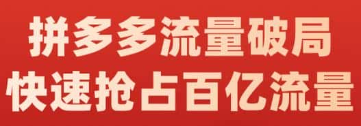阿杰·拼多多流量破局:如何打黑标，爆款的思路，拼多多流量框架，快速抢占百亿流量-副业吧