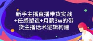 一群宝宝·新手主播直播带货实战+信任感塑造+月薪3w的带货主播话术逻辑构建-副业吧