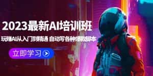 （5593期）2023最新AI培训班：玩赚AI从入门到精通 自动写各种爆款脚本 (4月26更新)-优优云创