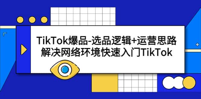（5657期）TikTok爆品-选品逻辑+运营思路：解决网络环境快速入门TikTok-优优云创