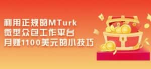 利用正规的MTurk微型众包工作平台，月赚1100美元的小技巧-优优云创