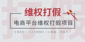 （5709期）电商平台维权打假项目，号称0投入日入1000+（仅揭秘，勿操作）-优优云创