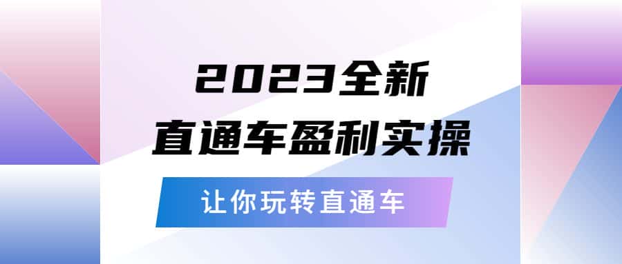（5714期）2023全新直通车·盈利实操：从底层，策略到搭建，让你玩转直通车-优优云创