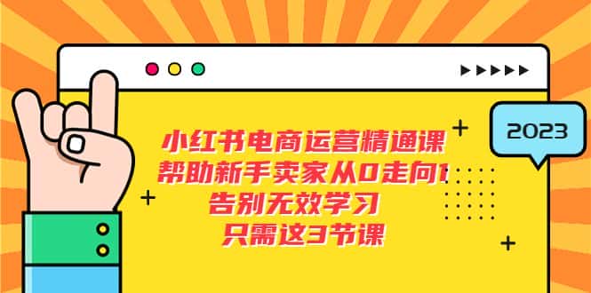 （5764期）小红书电商·运营精通课，帮助新手卖家从0走向1 告别无效学习（7节视频课）-优优云创