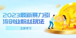 （5845期）2023最新暴力引流创业粉丝玩法，单日被动引流50+创业粉-优优云创