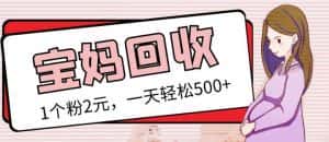 最新小红书母婴号宝妈粉回收项目，1个粉2元，一天轻松500+案例分享【粉丝包回收】-优优云创