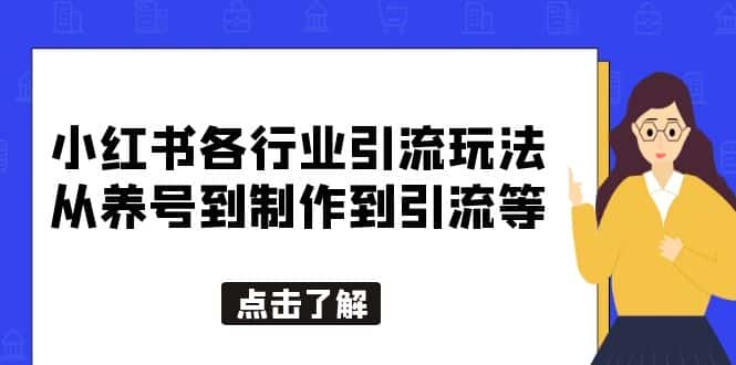 （5852期）小红书各行业引流玩法，从养号到制作到引流等，一条龙分享给你-优优云创