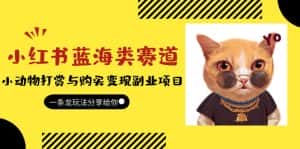 （5867期）小红书蓝海类赛道：小动物打赏与购买变现副业项目，一条龙玩法分享给你！-优优云创