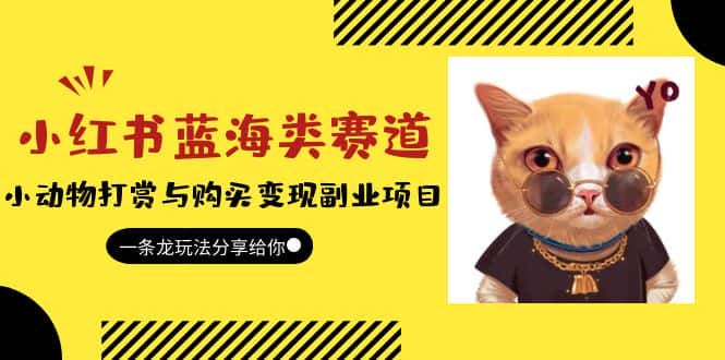 （5867期）小红书蓝海类赛道：小动物打赏与购买变现副业项目，一条龙玩法分享给你！-优优云创