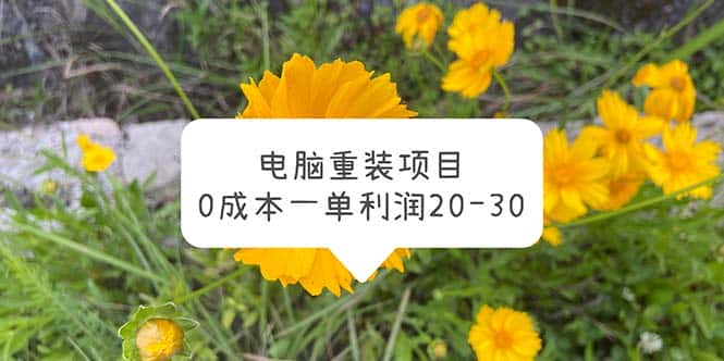 （5882期）电脑系统重装项目，0成本一单利润20-30-优优云创
