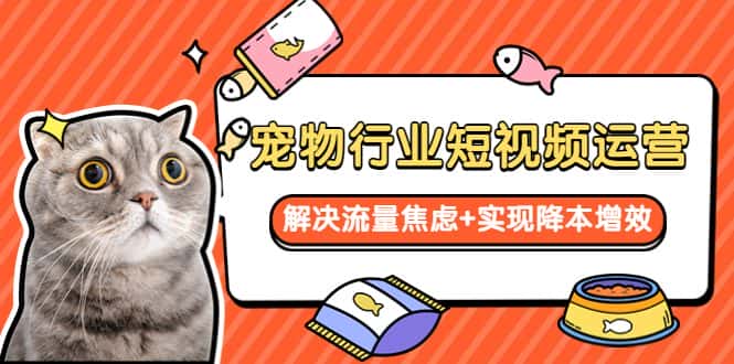 （5925期）宠物/行业短视频运营  流量增长的一层窗户纸  解决流量焦虑+实现降本增效-优优云创