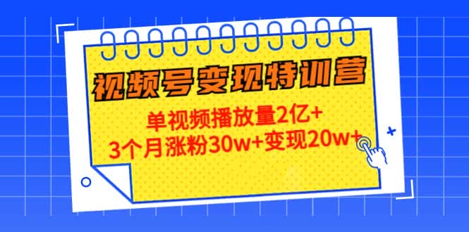 21天视频号变现特训营：单视频播放量2亿+3个月涨粉30w+变现20w+（第14期）-优优云创