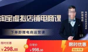 胖哥电商·淘宝虚拟店铺电商课，解决小白做电商的困惑，新人一台手机也能做电商-优优云创