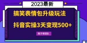（6069期）搞笑表情包升级玩法，简单操作，抖音实操3天变现500+-优优云创