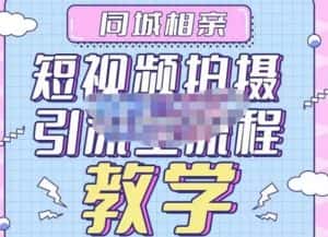 心动学堂·同城相亲短视频矩阵起号-引流-拍摄进阶,带你做好同城相亲,引流全流程教学-优优云创网
