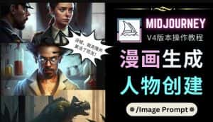Midjourney V4版本操作教程：2个简单参数，完成漫画生成，人物创建-优优云创