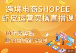跨境电商Shopee虾皮运营实操直播课，从零开始学，入门到精通（10节系统课）-优优云创