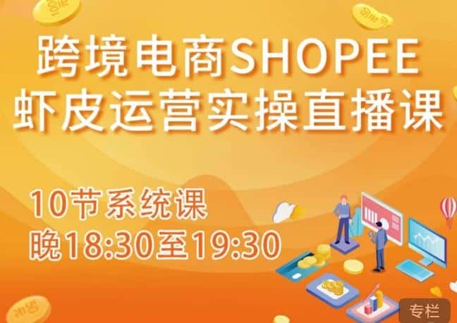 跨境电商Shopee虾皮运营实操直播课，从零开始学，入门到精通（10节系统课）-优优云创