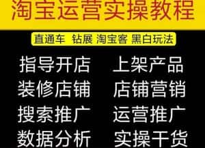2023淘宝开店教程0基础到高级全套视频网店电商运营培训教学课程-副业吧