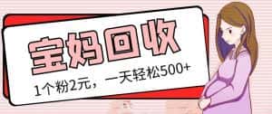 最新宝妈粉回收变现计划及胎教音乐高端变现玩法全套教程！（非老玩法）-优优云创