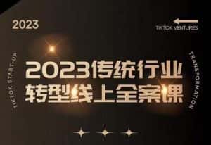 数据哥2023传统行业转型线上全案课，2023年传统行业如何转型线上，线上创业/传统转型避坑宝典-副业吧