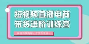 （6401期）短视频直播电商带货进阶训练营：实战教学内容，干货不废话！-优优云创