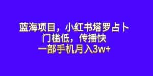 (6427期)蓝海项目,小红书塔罗占卜,门槛低,传播快,一部手机月入3w+-副业吧