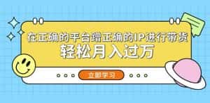 在正确的平台蹭正确的IP进行带货，轻松月入过万-优优云创