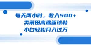 （6437期）每天两小时，收入500+，卖莆田高端篮球鞋，小白轻松月入过万（教程+素材）-优优云创