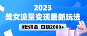 2023美女流量变现最新玩法,0粉撸金,日赚2000+,实测日引流300+-优优云创