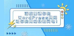 （6502期）深度加速你的WordPress网站，让你的网站快如闪电！-优优云创