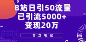 B站日引50+流量，实战已引流5000+变现20万，超级实操课程-优优云创