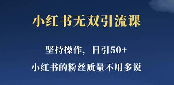 小红书无双课一天引50+女粉，不用做视频发视频，小白也很容易上手拿到结果【仅揭秘】-优优云创