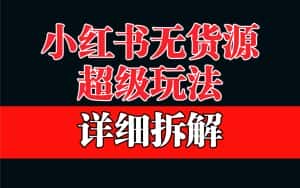 （6621期）做小红书无货源，靠这个品日入1000保姆级教学-优优云创