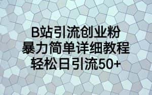 （6639期）B站引流创业粉，暴力简单详细教程，轻松日引流50+-优优云创