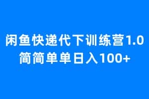 （6653期）闲鱼快递代下训练营1.0，简简单单日入100+-优优云创