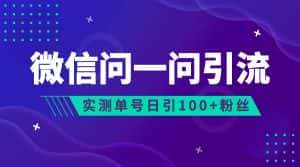 （6678期）流量风口：微信问一问，可引流到公众号及视频号，实测单号日引流100+-优优云创