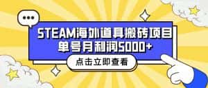 （6688期）收费6980的Steam海外道具搬砖项目，单号月收益5000+全套实操教程-优优云创