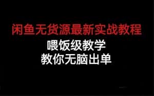 （6762期）闲鱼无货源最新实战教程，喂饭级教学，教你无脑出单-优优云创