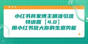 （6796期）小红书商家 博主精准引流特训营【4.0】用小红书放大你的生意势能-优优云创