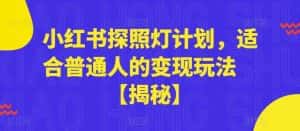 小红书探照灯计划，适合普通人的变现玩法【揭秘】-优优云创
