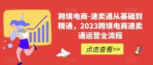 跨境电商-速卖通从基础到精通，2023跨境电商速卖通运营全流程-优优云创
