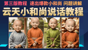 （6977期）云天小和尚会说话，7天万粉（第3版教程）-优优云创