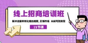 (7005期)线上·招商培训班,解决流量和转化难的难题 引爆市场 从起号到变现(15节)-优优云创