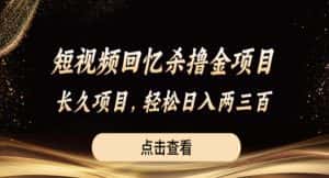 短视频回忆杀撸金项目，长久项目，轻松日入两三张【揭秘】-优优云创