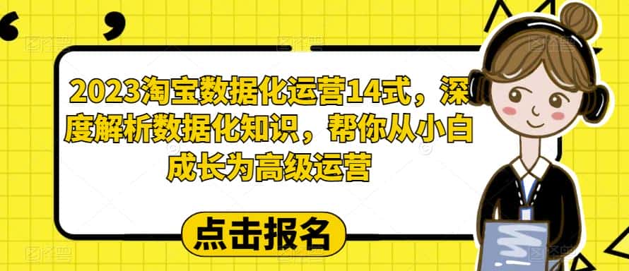 2023淘宝数据化运营14式，深度解析数据化知识，帮你从小白成长为高级运营-优优云创