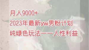 （7111期）月入9000+2023年9月最新yw男粉计划绿色玩法——人性之利益-优优云创