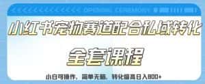 实测日入800的项目小红书宠物赛道配合私域转化玩法，适合新手小白操作，简单无脑【揭秘】-优优云创