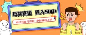 小红书育儿资料，一部手机可操作，多种变现方式，日入500+，私域变现，长期可持续项目【揭秘】-副业吧